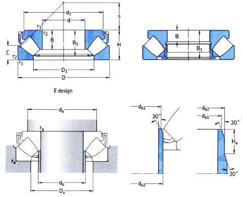 29416 E SKF Сферический подшипник для тяги ролика,80x170x54 мм,GCr15 Материал поставщик