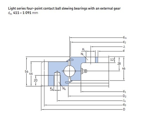 Фабрика 834x1046x56mm подшипников slewing шарика контакта одиночной строки RKS.21 0941 четырехточечная, запасы поставщик