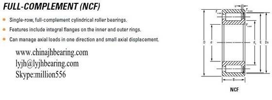 NCF2928V цилиндрический роликовый подшипник размером 140x190x30 мм, материал GCR15, подшипник JinHang Precision поставщик