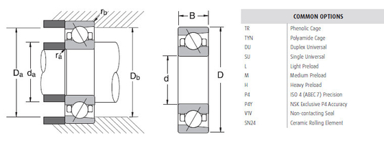 Угловой контактный шар с подшипником 7016C или 7016A5 размер:80x125x22mm,керамический или стальной шар поставщик