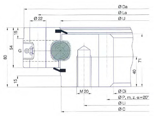 Я.855.25.00Подшипник B - TG серии I.25Продукт B, 853x610x80 мм, хорошая серия поставщик