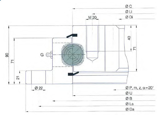 Я.1100.32.00Подшипник C - TG серии I.32.C. изделие.1100x812x90 мм поставщик