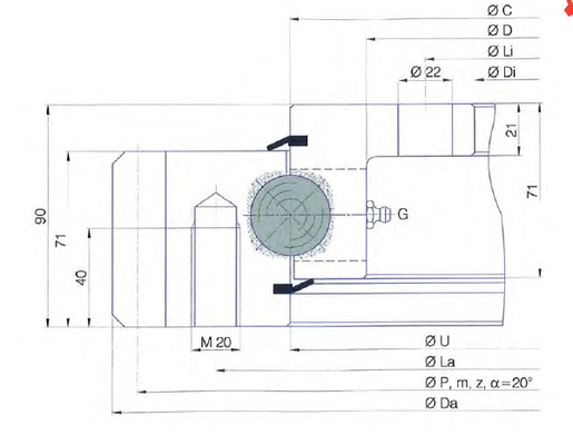 Э.1400.32.00Подшипник C - TG серии E.32.C продукт.1400x1105x90 мм поставщик