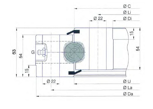 СД.855.25.00Подшипник B - TG-серия SD.25Продукт B, 853x657x63 мм поставщик